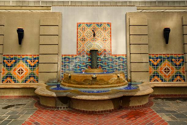 istock Colorful Tiled Fountain with Brick and Stone 508290402