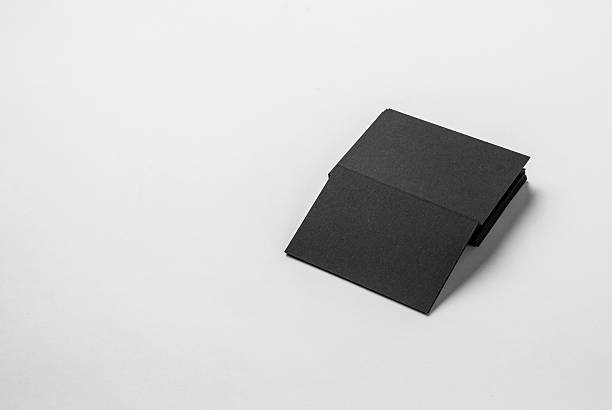 istock Blank black corporate identity package business card with clear white 508293124