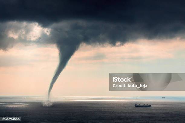 Tornado Sea Stock Photo - Download Image Now - Tornado, Cyclone, Hurricane - Storm