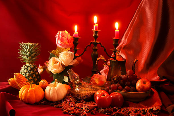 Stock Photo:  Vintage still life with fruits in bowl stock photo