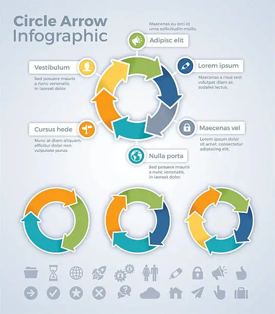 Vector illustration of Circle Arrow Infographic