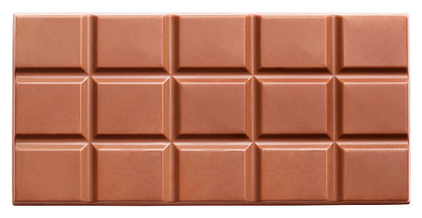 mleko czekoladowe bar na białym tle - chocolate candy bar block cocoa zdjęcia i obrazy z banku zdjęć