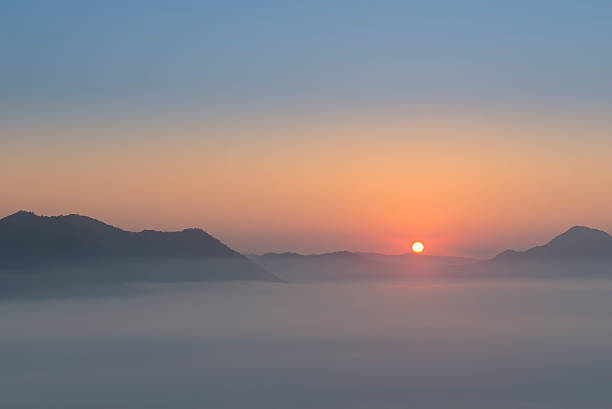 istock The skyline view and sunrise at mountain 508296264