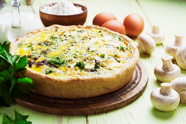 istock Pie with mushrooms, chicken and herbs 508296517