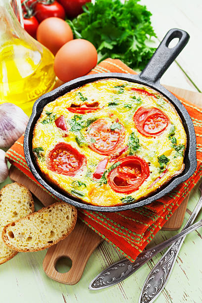 istock Omelet with vegetables and cheese. Frittata 508296523