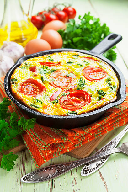 istock Omelet with vegetables and cheese. Frittata 508296525