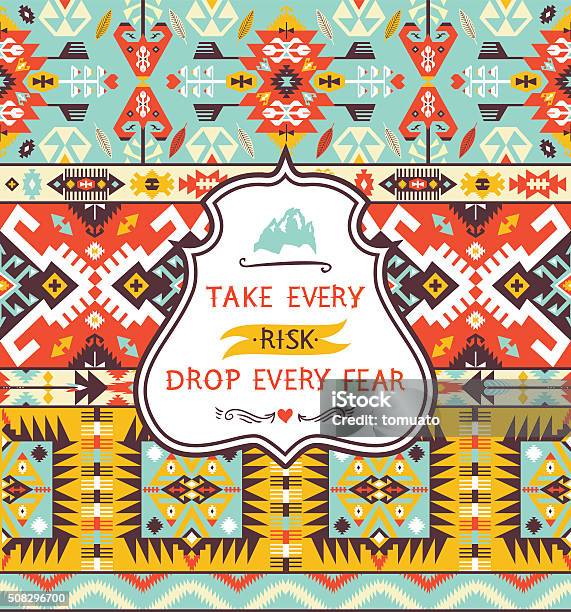 Seamless Colorful Pattern In Navajo Style Stock Illustration - Download Image Now - Abstract, African Culture, Arabic Style