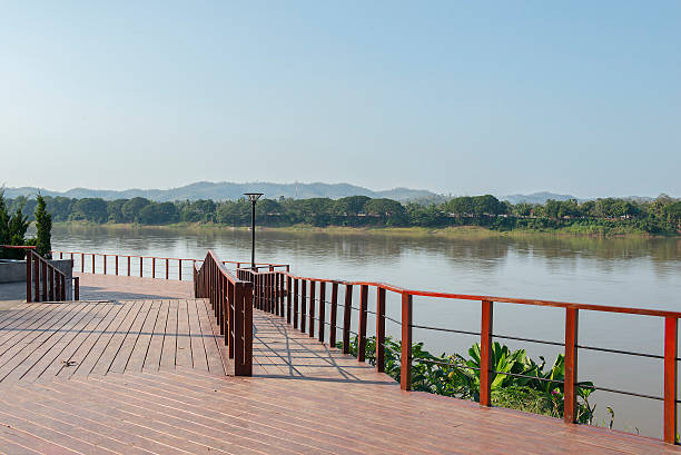 istock Wooden walk way at the river. 508297780
