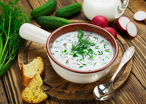 istock Cold summer soup with yogurt and vegetables 508297989