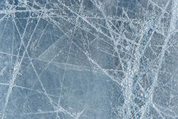 Ice texture on an ice skating rink