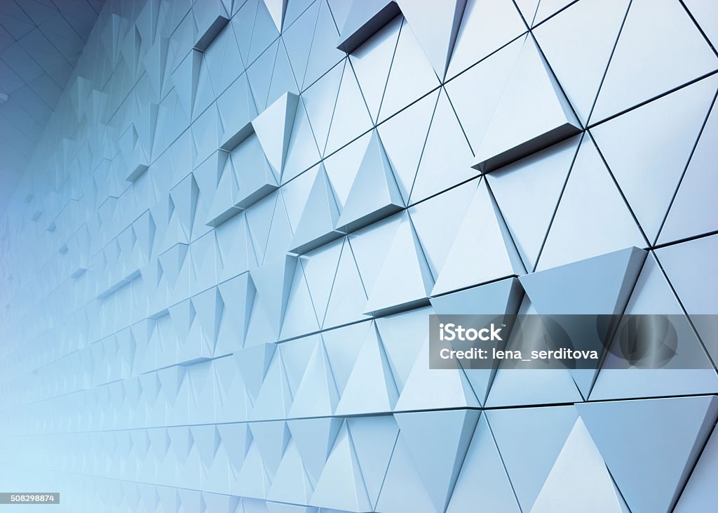 Abstract architectural detail Abstract close-up view of modern aluminum ventilated triangles on facade  Abstract Stock Photo