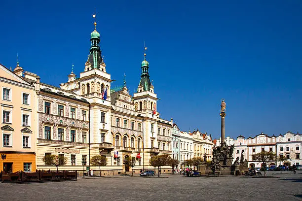Czech Republic - town Pardubice - Renaissance guild-hall on Perstynske square