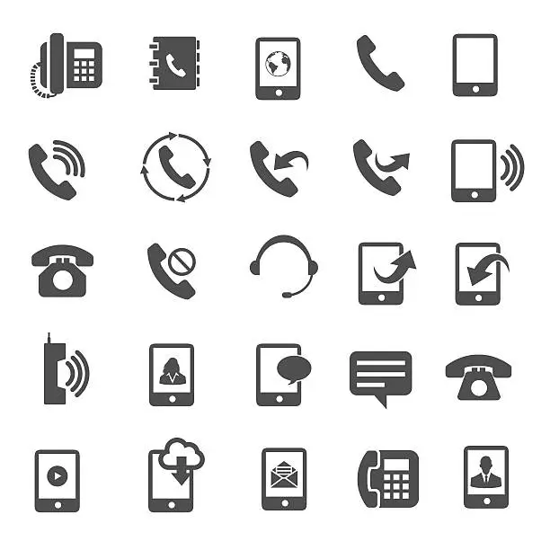 Vector illustration of Phone icons