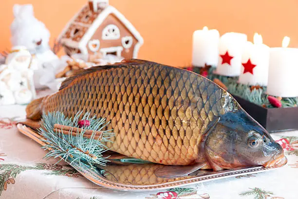 Czech tradition - carp on Christmas table
