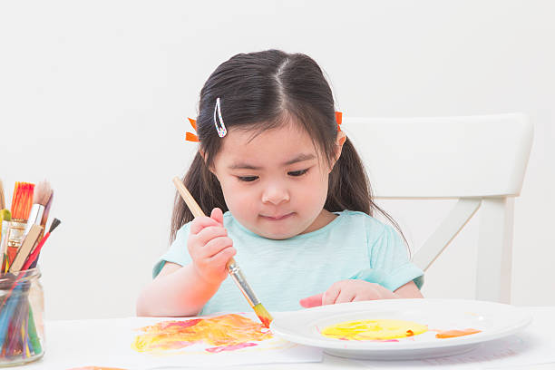 istock Little Girl Painting 508302229