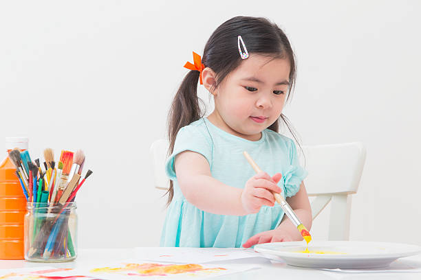 istock Little Girl Painting 508302235
