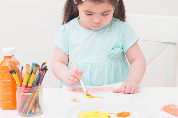 istock Little Girl Painting 508302241