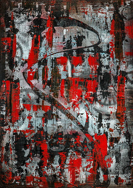 istock Zinger, an original abstract painting - Red version 508312834