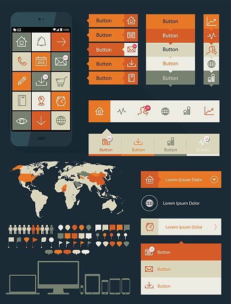 Email Interface Kit 12.800+ User Interface Kits Ilustrasi, Grafik Vektor, & Clip Art Bebas ...