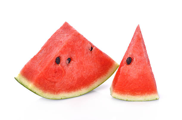 istock Sliced ripe watermelon isolated on white background 508315278
