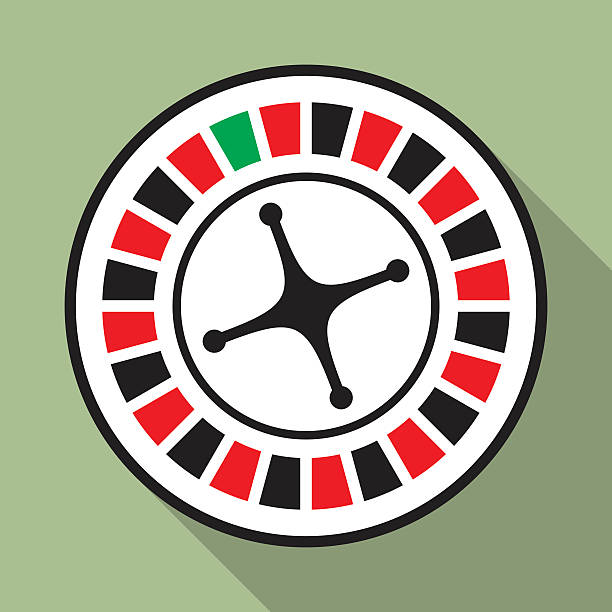 казино колесо рулетки плоский значок - roulette roulette wheel wheel isolated stock illustrations