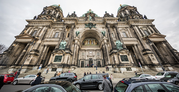 Berlin, Germany - December 26, 2015: Berliner Dom - Berlin Cathedral - Germany on the Museum Island in central Berlin was finished in 1905. It is built in neo-renaissance style and is the 4th church on the site.