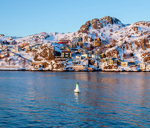 The Battery in St. John's, Canada. The Battery on a cold winter day in St. John's, Newfoundland and Labrador, Canada. newfoundland island photos stock pictures, royalty-free photos & images