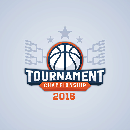 Basketball tournament championship concept symbol. EPS 10 file. Transparency effects used on highlight elements.