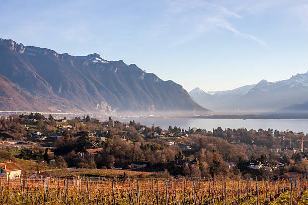 istock Beautiful view on Geneva Lake and Alps 508327856