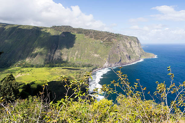 istock beautiful black stone beach - waipio valley, hawaii 508328956
