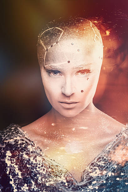 istock Girl astronomer. Universe. Mixed light. 508338800