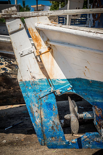 istock Iron made rusty lead screw of and old timber ship 508340264