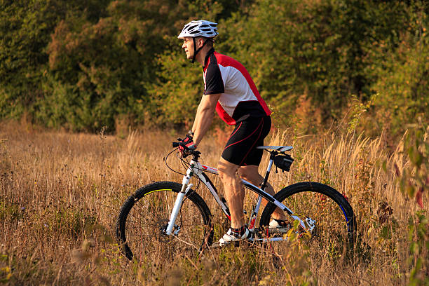 istock Young man cycling  in the forest 508340622