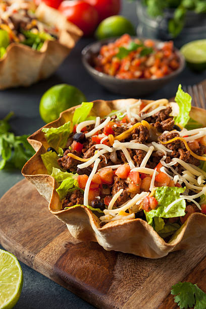 istock Taco Salad in a Tortilla Bowl 508341414