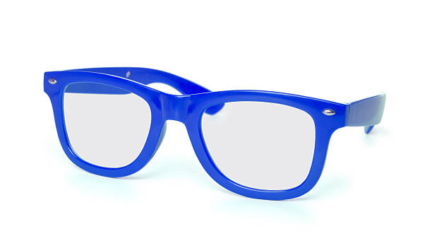 istock Blue eye glasses isolated on white 508343520