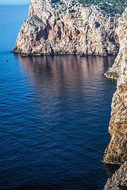 huge cliff in Capo Caccia, Italy