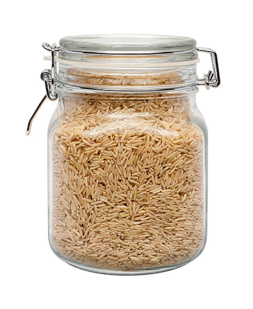 istock Brown Basmati Wild Rice in a Glass Canister 508346166