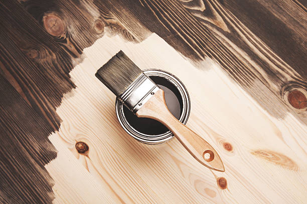 paint brush （ペイントブラシ）のは - paint home improvement paint can decorating ストックフォト�と画像