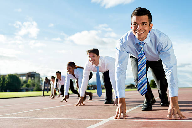 istock Business people racing 508347099