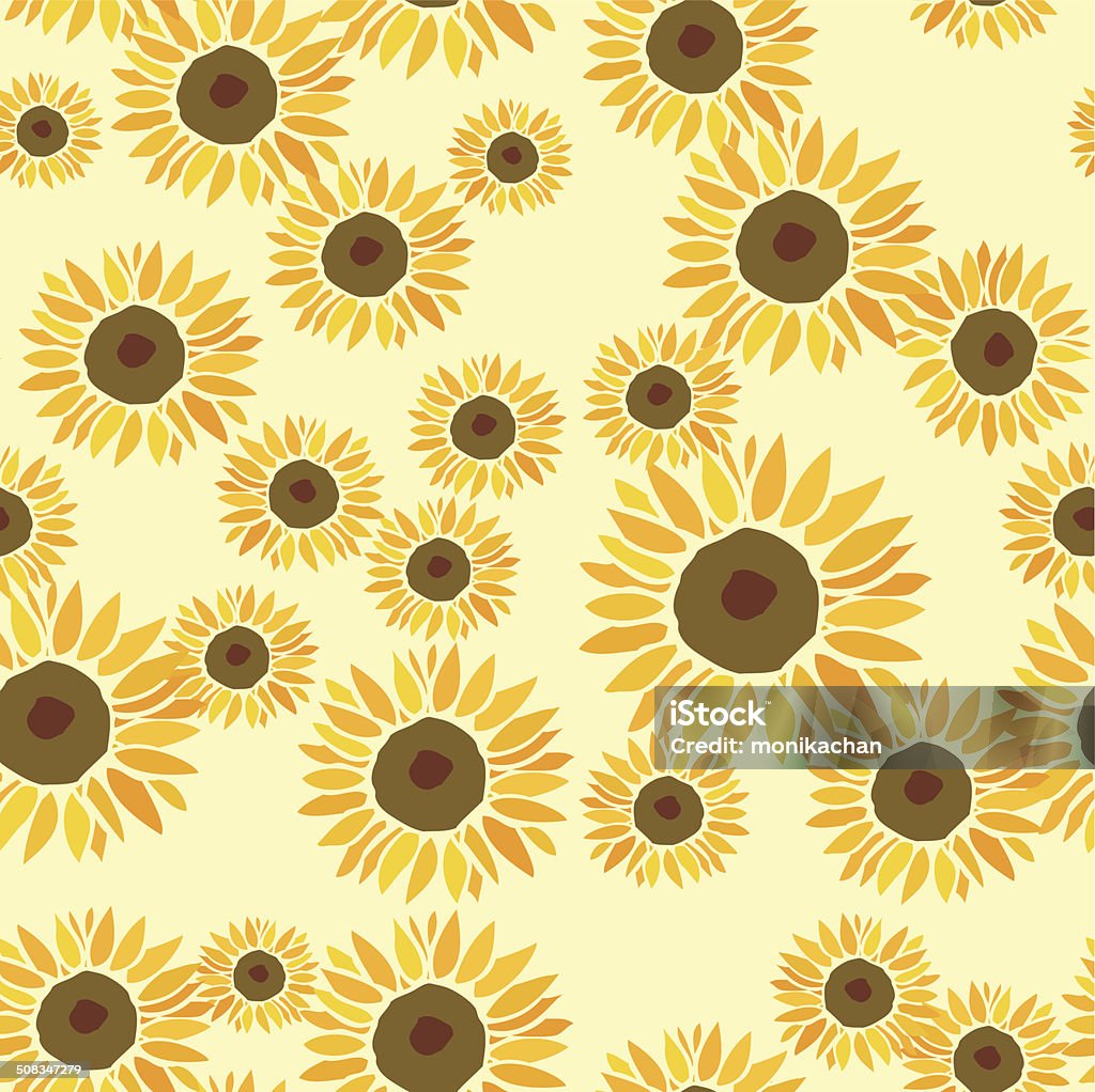 Sunflower Color Pattern Sunflower Pattern Stock Illustration - Download Image Now - Agriculture ...