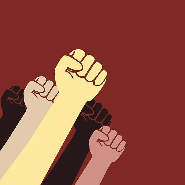 Vector illustration of Revolution fist