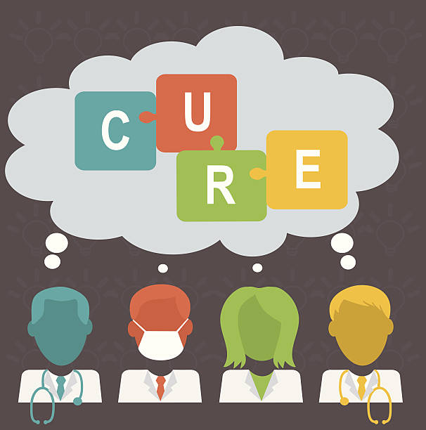 illustrazioni stock, clip art, cartoni animati e icone di tendenza di team medico - healthcare and medicine communication doctor puzzle