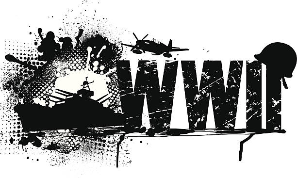World War Two Graphic World War Two Graphic silhouette background illustration. Check out my "World War Two" light box for more. p51 mustang stock illustrations