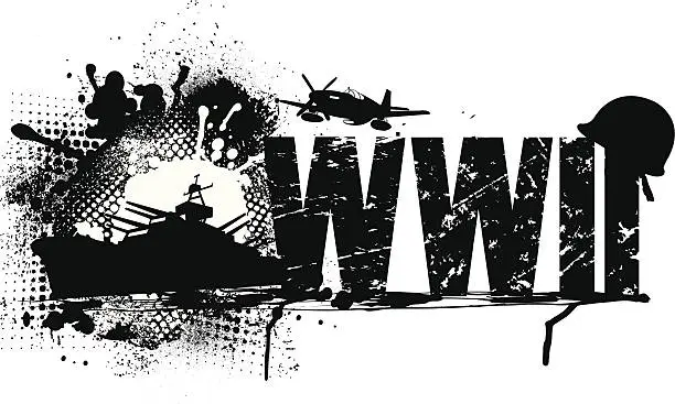 Vector illustration of World War Two Graphic