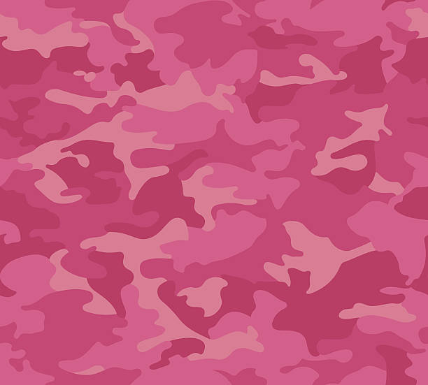 Pink Camo Pattern Repeat vector art illustration