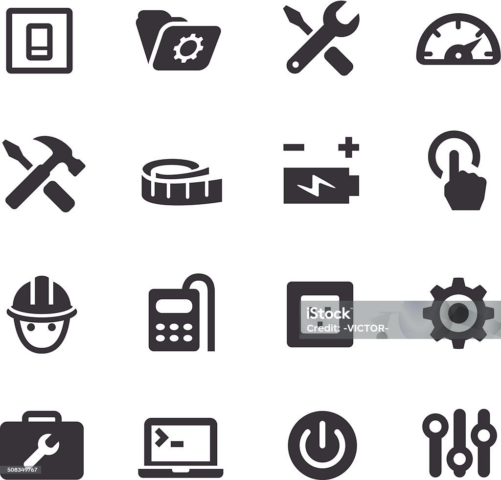 Work Tool Icons - Acme Series View All: Icon Symbol stock vector