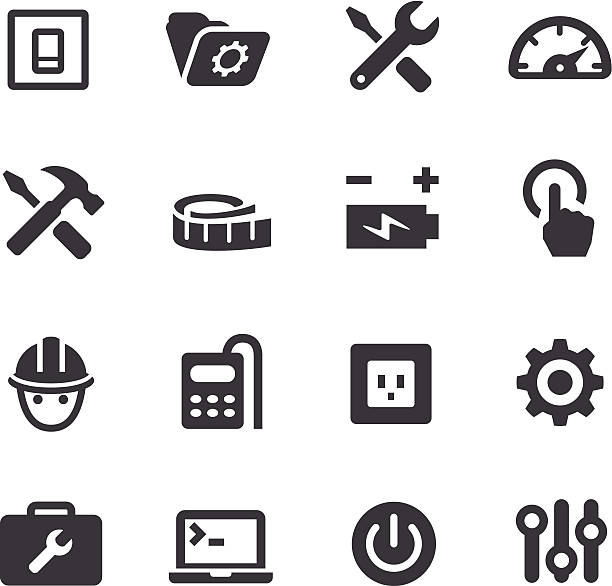 Work Tool Icons - Acme Series View All: electrical outlet white background stock illustrations