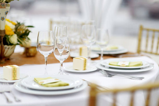 istock Table set for an event party or wedding reception 508349772