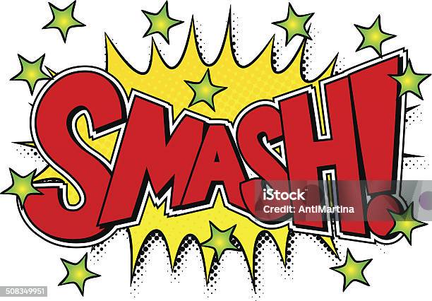 Comic Sound Effect Smash Stock Illustration - Download Image Now - Abstract, Abundance, Activity