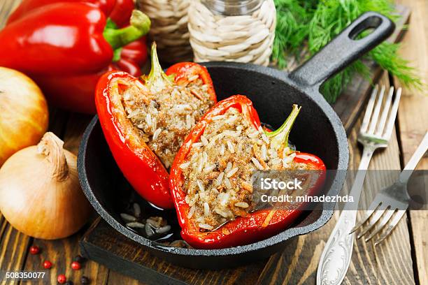 Stuffed Paprika Stock Photo - Download Image Now - Baking, Beef, Beef Stew